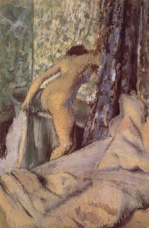 Edgar Degas take a bath in the morning oil painting picture